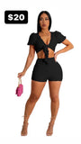 DAY AND NIGHT SHORT SET BLACK