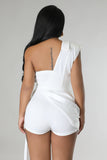 DRAPED ROMPER (WHITE)