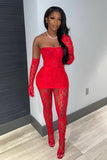 LACE ME SET (RED)